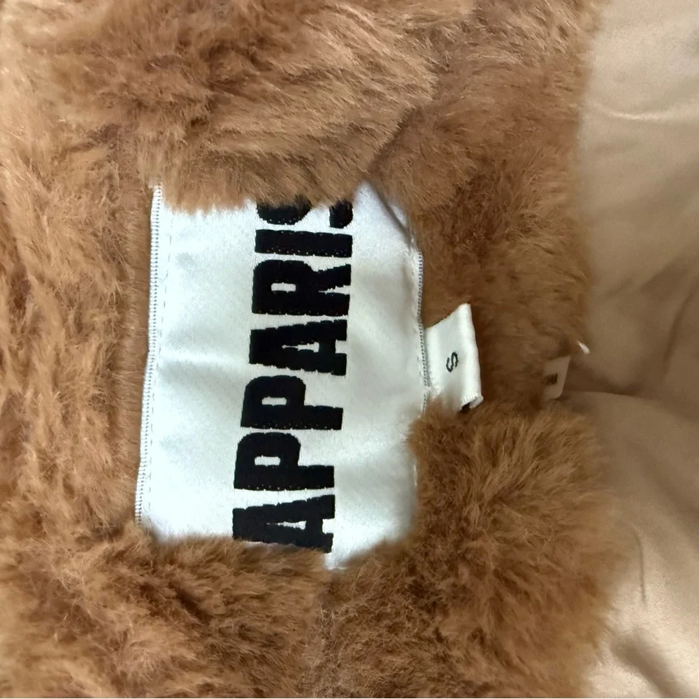 Apparis Camel Faux Fur Women’s Goldy Jacket - Picture 3 of 4